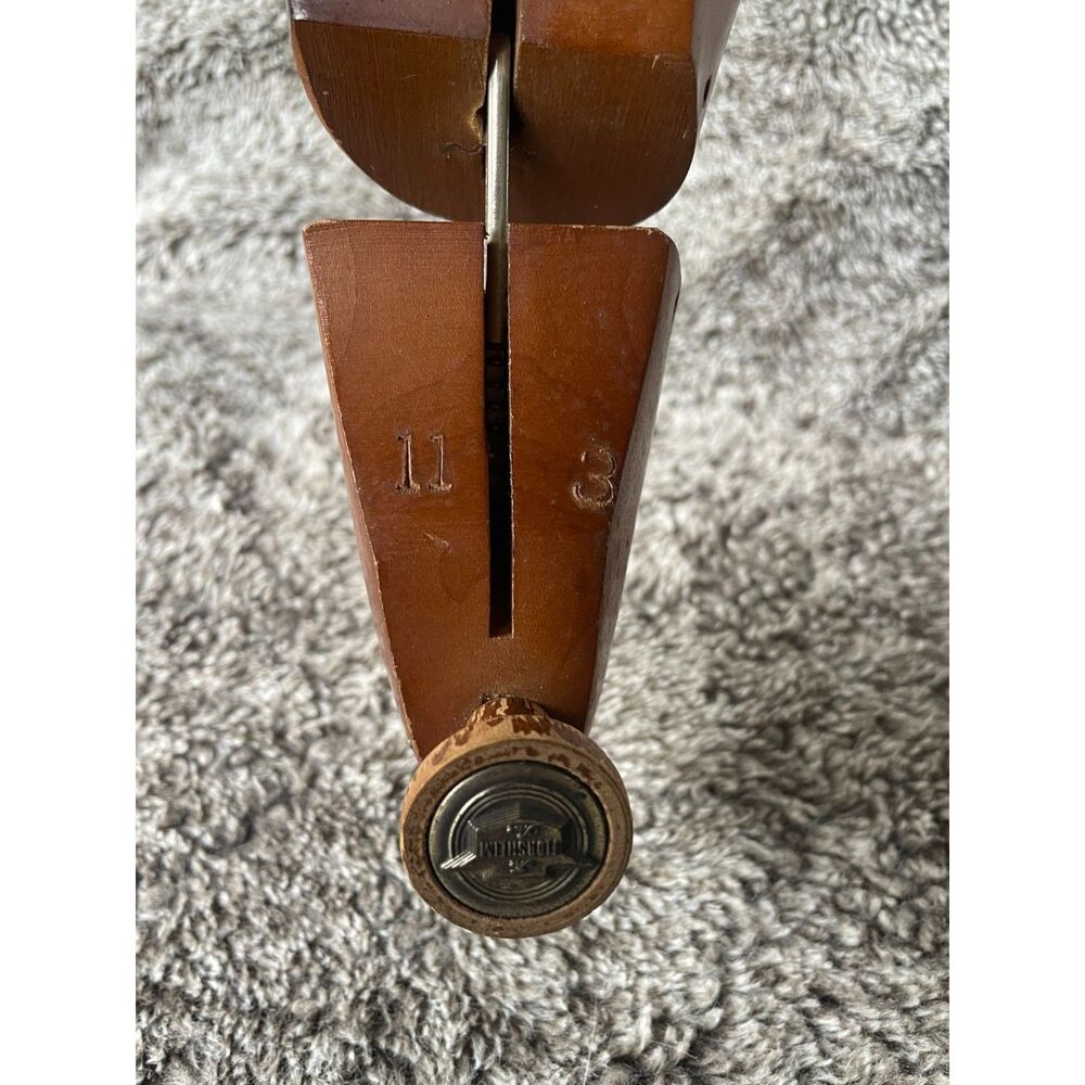 Vintage The Florsheim Shoe Adjustable Wooden Shoe Trees Mens Sz 11 Marked 3 Pair - Picture 4 of 7